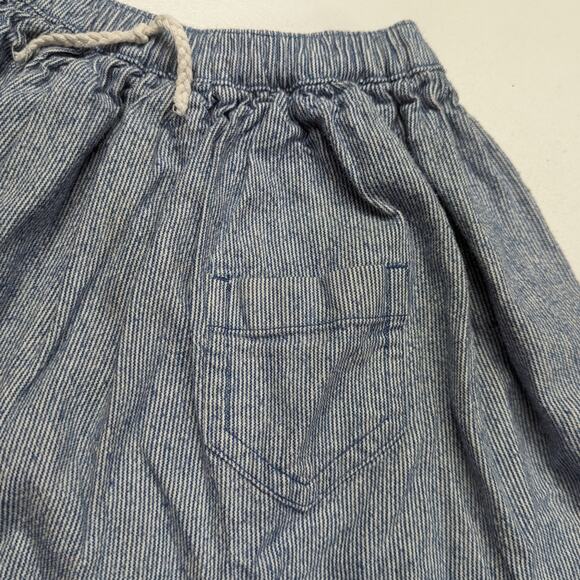 Hanna Andersson Skirt Girls Size 5 Blue Pinstripe Twirly Mini - Picture 2 of 6